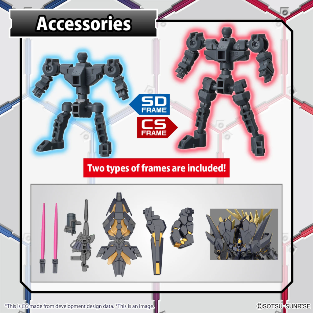 SD GUNDAM -Cross Silhouette Unicorn 02 Banshee & Norn Parts -Model Kit - 5
