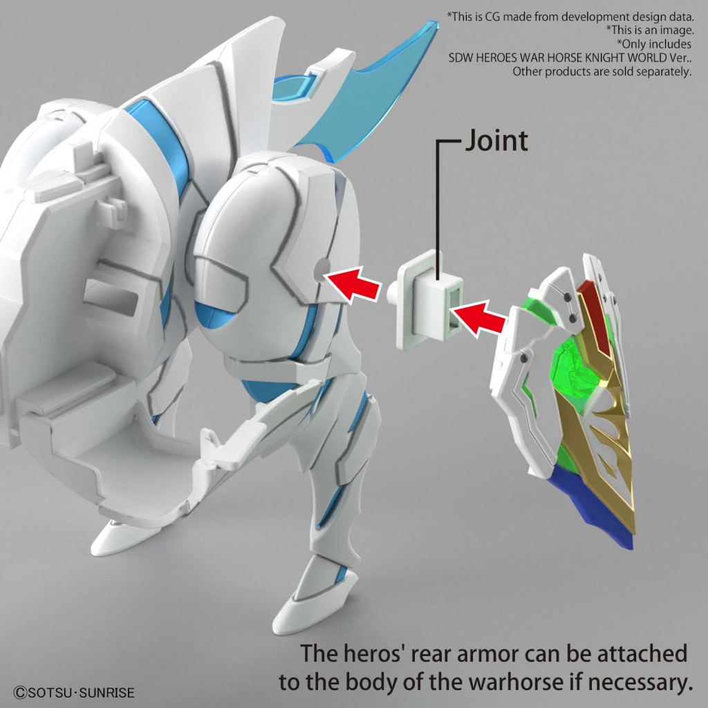 GUNDAM - SDW Heroes War Horse Knight World Ver. - Model Kit - 5