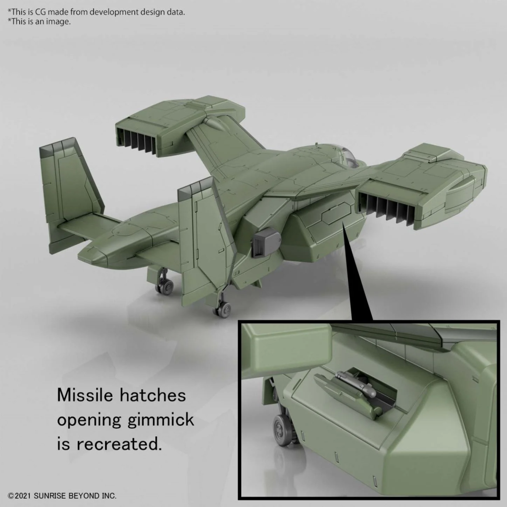 GUNDAM - HG 1/72 V-33 Stork Carrier - Model Kit - 3