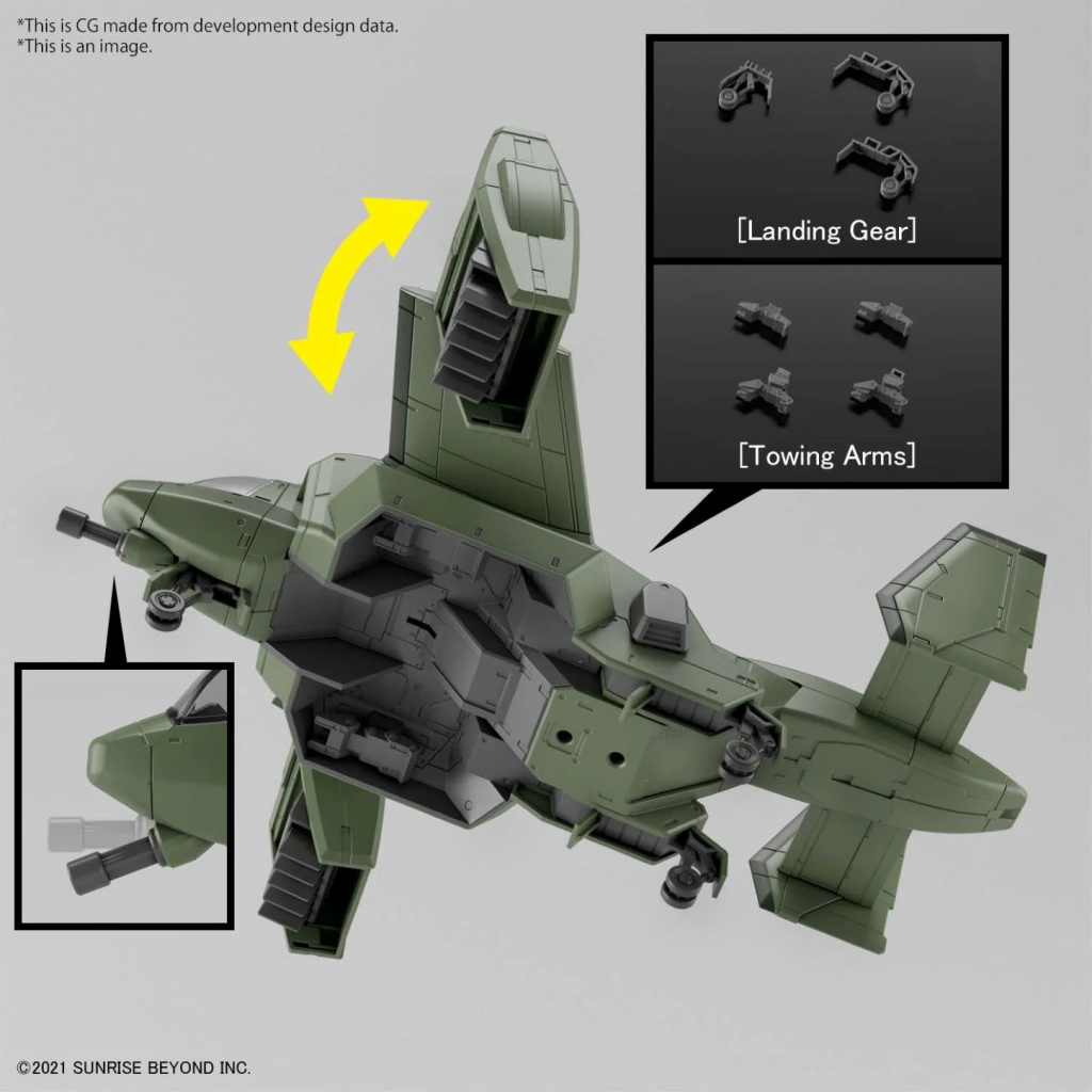 GUNDAM - HG 1/72 V-33 Stork Carrier - Model Kit - 4
