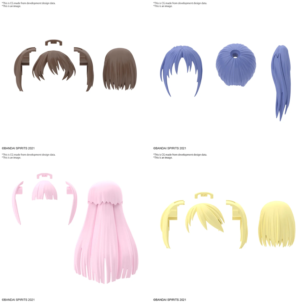 30MS - Option Hair Style Parts Vol.6 All 4 Types - Model Kit - 2