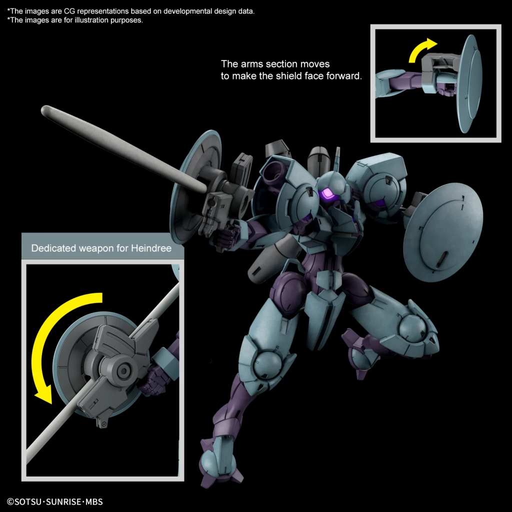 THE WITCH FROM MERCURY - HG 1/144 Heindree - Model Kit - 4