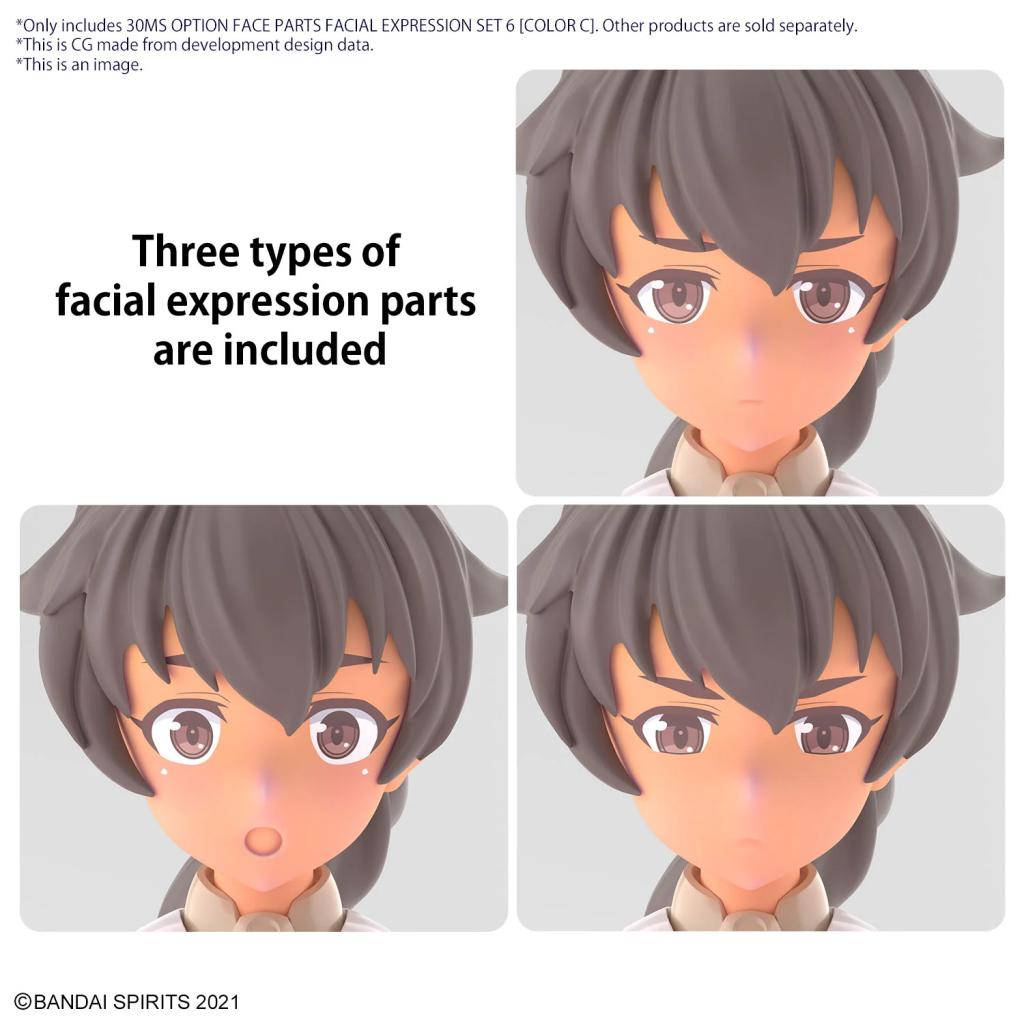 30MS - Option Face Parts Facial Expression Set 6 (Color C) - Model Kit - 2