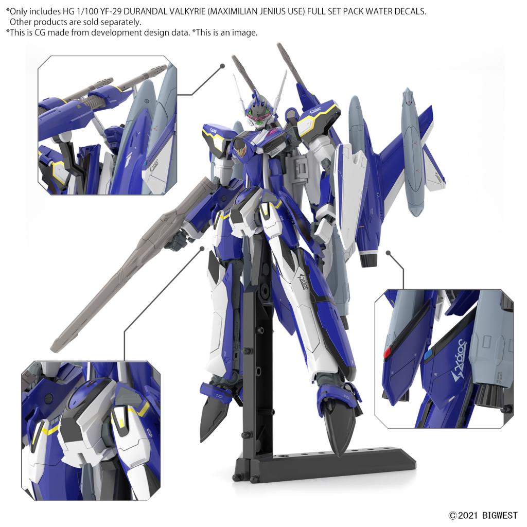 MACROSS - HG1/100 YF-29 Durandal Valkyrie Full Set Water D. -Model Kit - 2