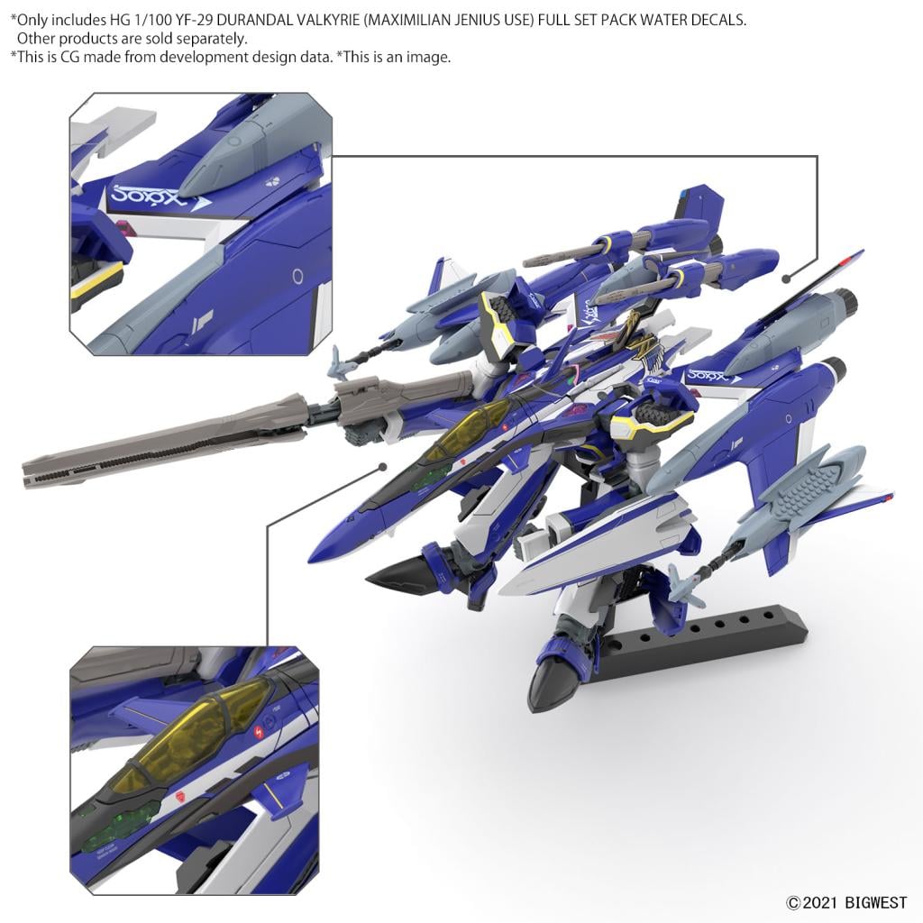MACROSS - HG1/100 YF-29 Durandal Valkyrie Full Set Water D. -Model Kit - 3
