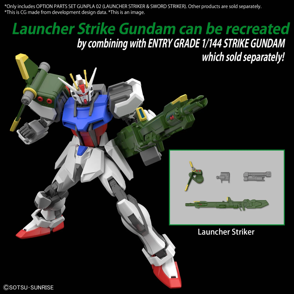GUNDAM - Option Parts Set Gunpla 2 (Launcher/Sword Striker) -Model Kit - 3