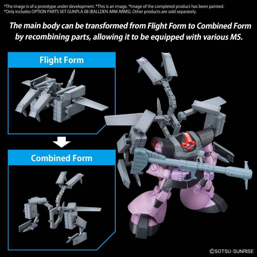 GUNDAM - Option Parts Set Gunpla 08 (Ballden Arm Arms) - Model Kit - 3