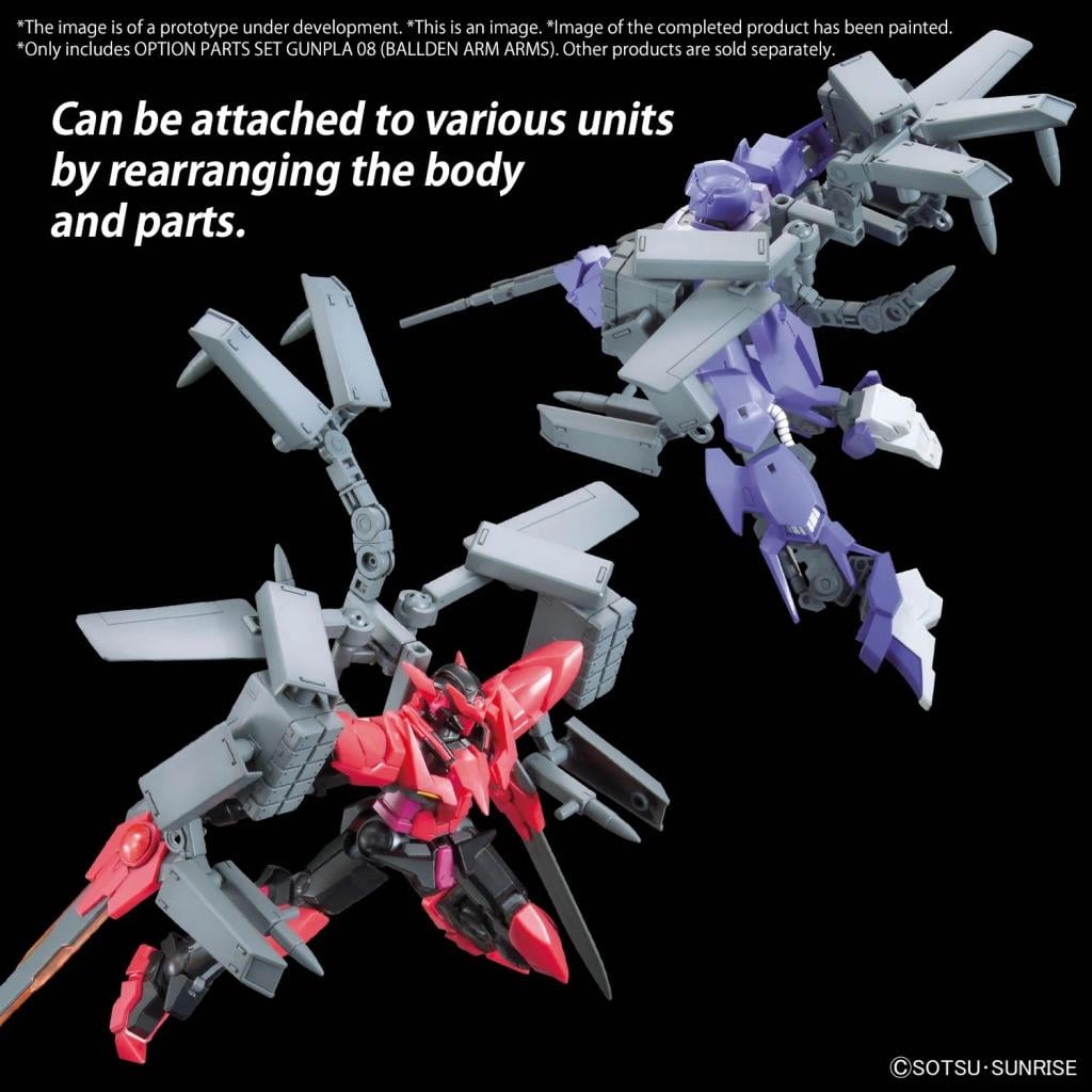 GUNDAM - Option Parts Set Gunpla 08 (Ballden Arm Arms) - Model Kit - 6