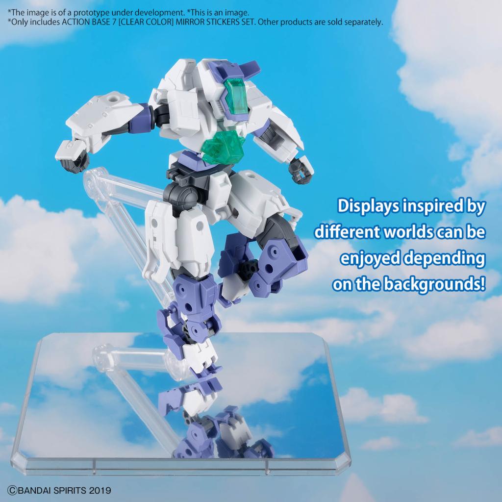 GUNDAM - Action Base 7 (Clear Color) Mirror Stickers Set - Model Kit - 3