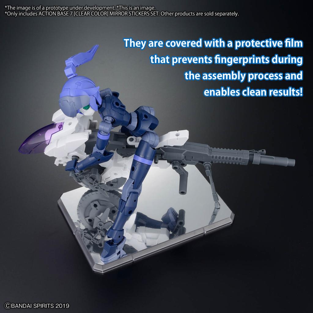 GUNDAM - Action Base 7 (Clear Color) Mirror Stickers Set - Model Kit - 4
