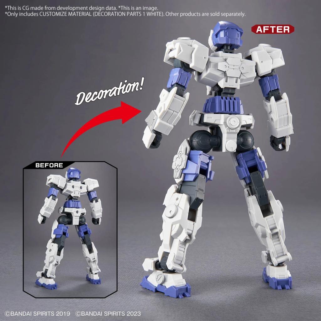30MM - Customize Material (Decoration Parts 1 White) - Model Kit - 5