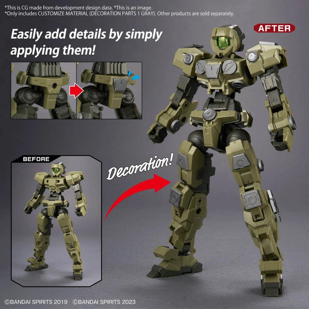 30MM - Customize Material (Decoration Parts 1 Gray) - Model Kit - 4