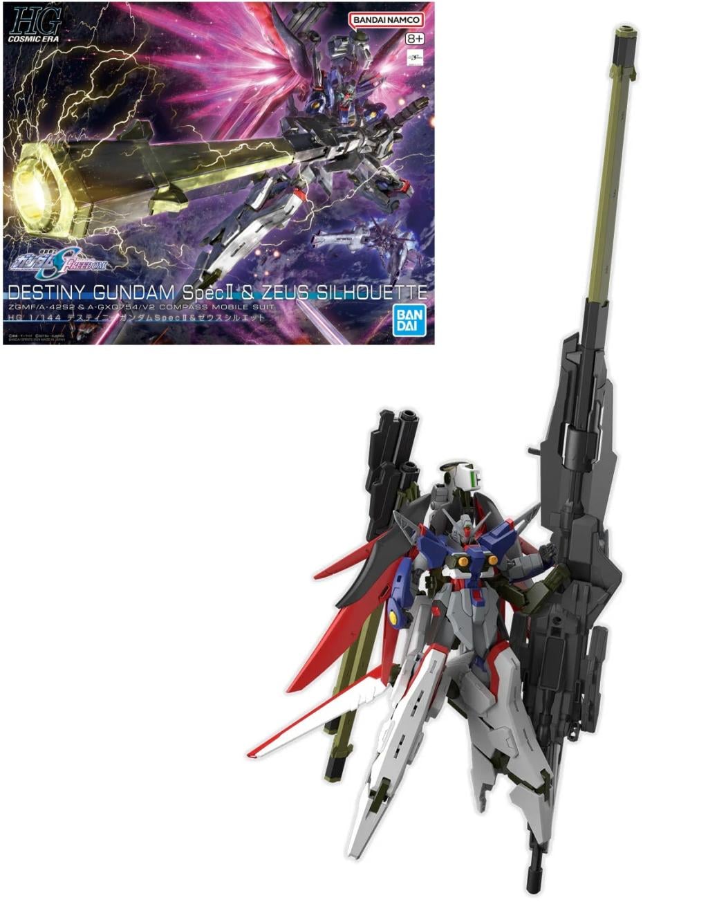 GUNDAM - HG 1/144 Destiny Gundam Spec II & Zeus silhouette - Model