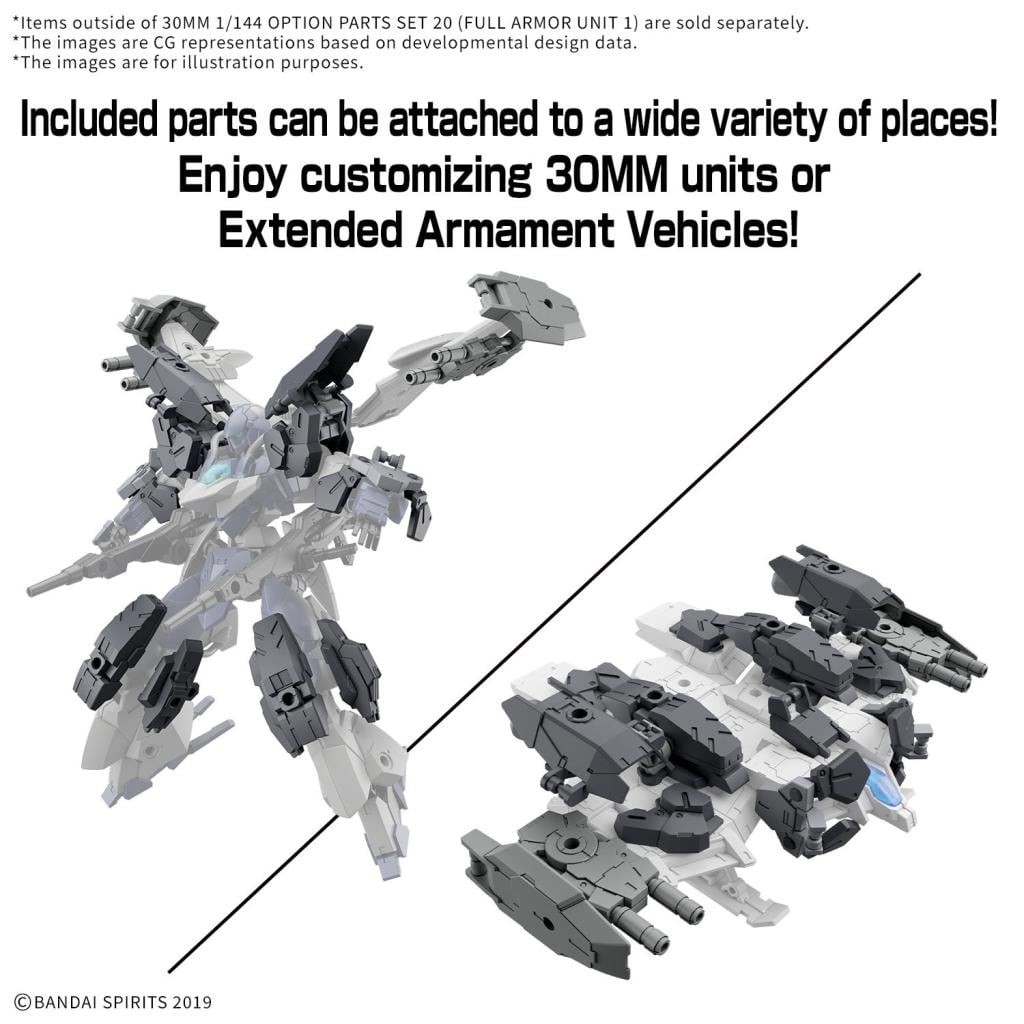 30MM - 1/144 Option Parts Set 20 (Full armor unit 1) - Model Kit - 6