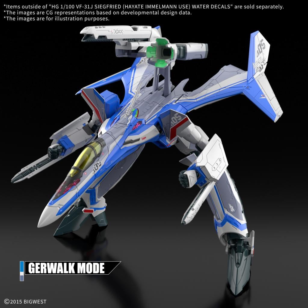MACROSS -HG 1/100 VF-31J Siegfried (Hayate Use) Water Decal -Model Kit - 4