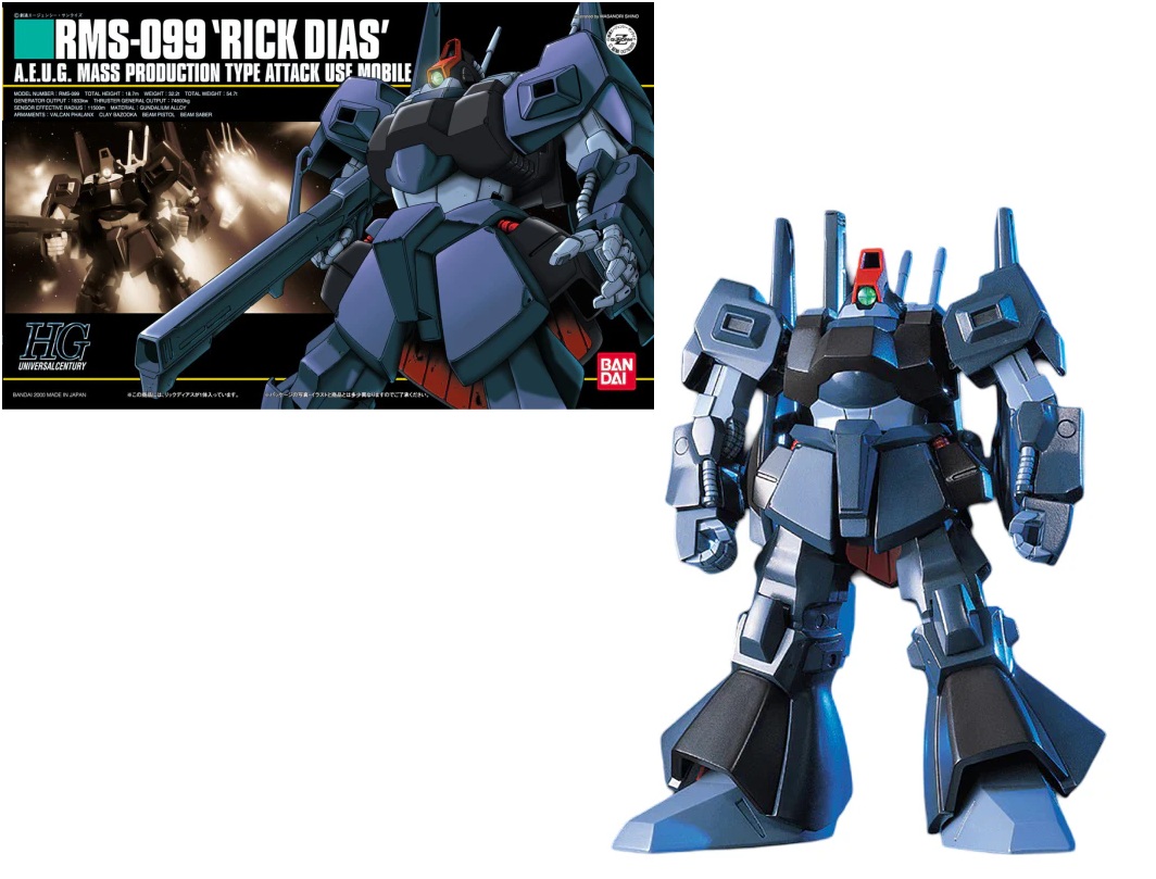 Gundam RMS-099 Rick Dias HGUC 1/144 Scale - Modellino Giapponese Import