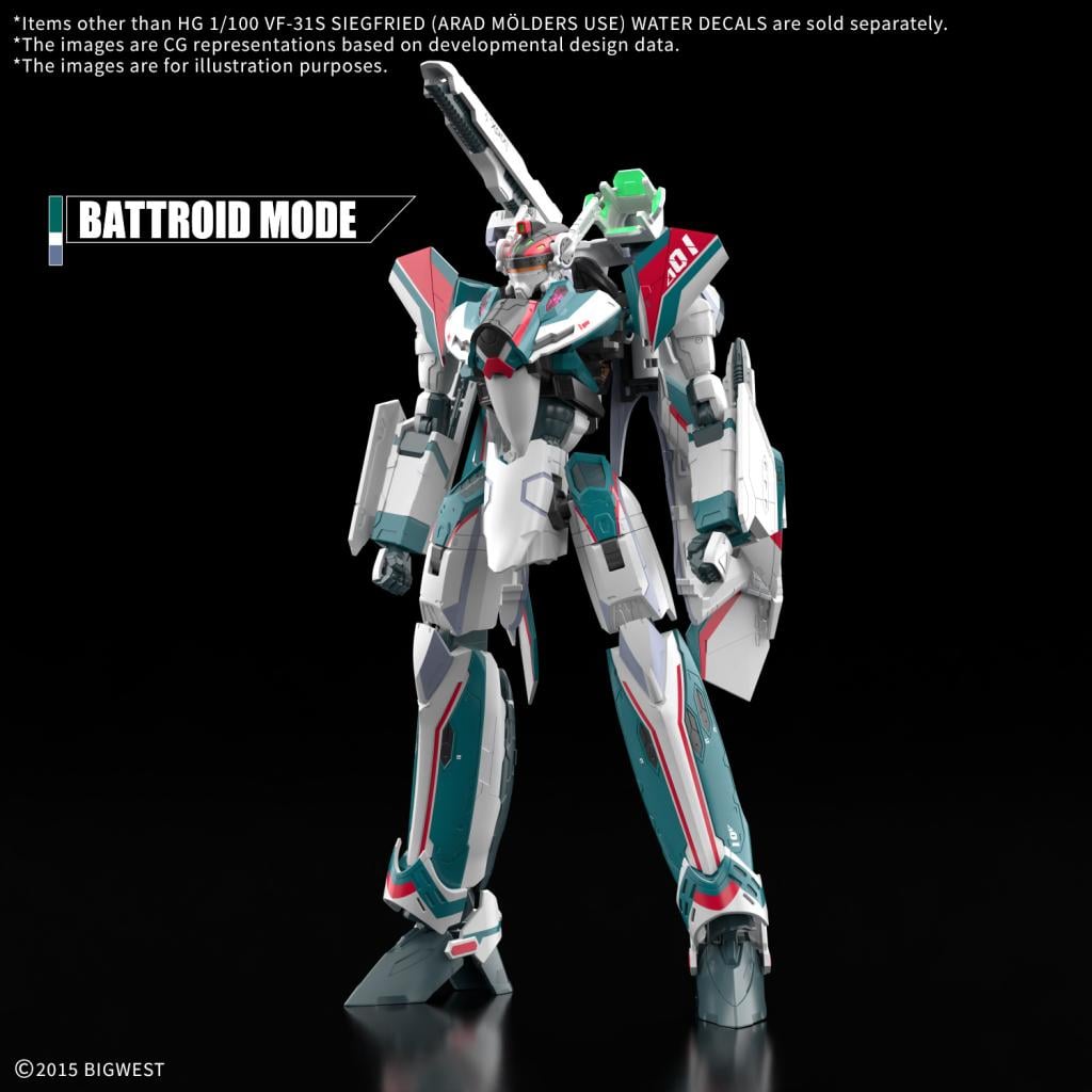 MACROSS - HG 1/100 VF-31S Siegfried Water Decals - Model Kit - 3