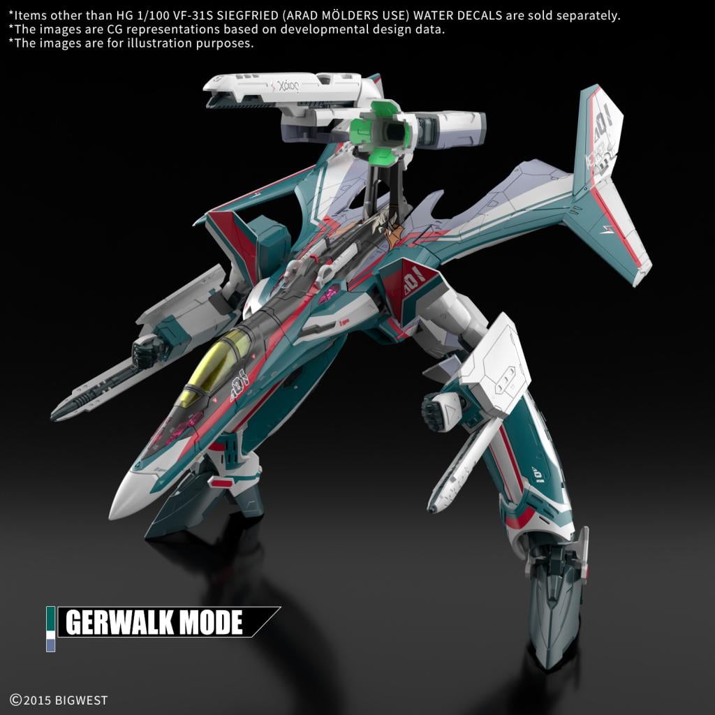 MACROSS - HG 1/100 VF-31S Siegfried Water Decals - Model Kit - 4