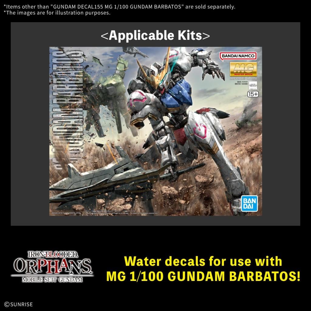 GUNDAM - Decal 155 MG 1/100 Gundam Barbatos - Model Kit - 2