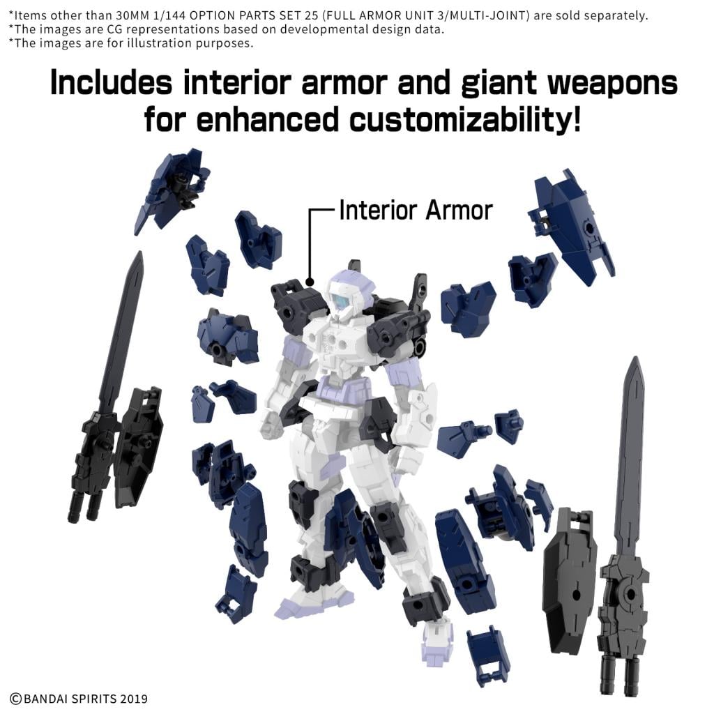 30MM -1/144 Opt Part Set 25 (Full Armor Unit 3/Multi-Joint) -Model Kit - 2
