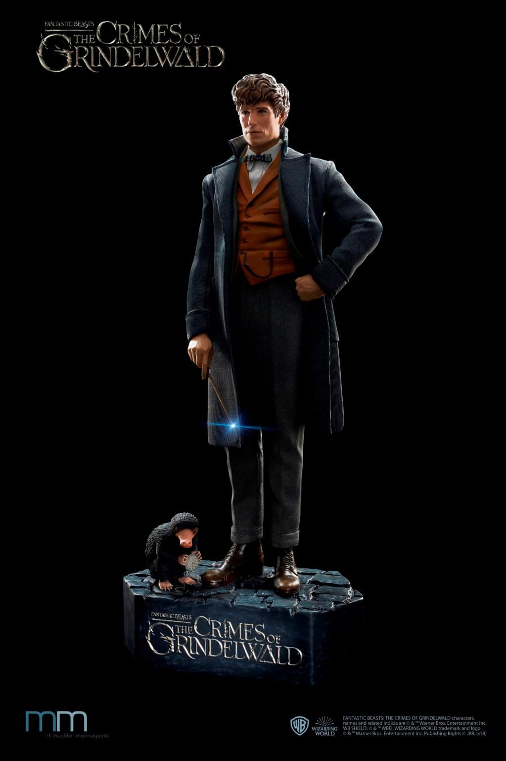 FANTASTIC BEASTS - Newt with Niffler Life-Sized Statue - 220cm - 3