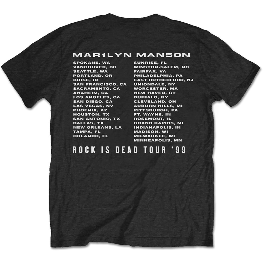 トップス MARILYN MANSON ROCK IS DEAD TOUR '99 1999 Marilyn Manson Rock Is Dead Tour Vintage Tee Rare & Authenti