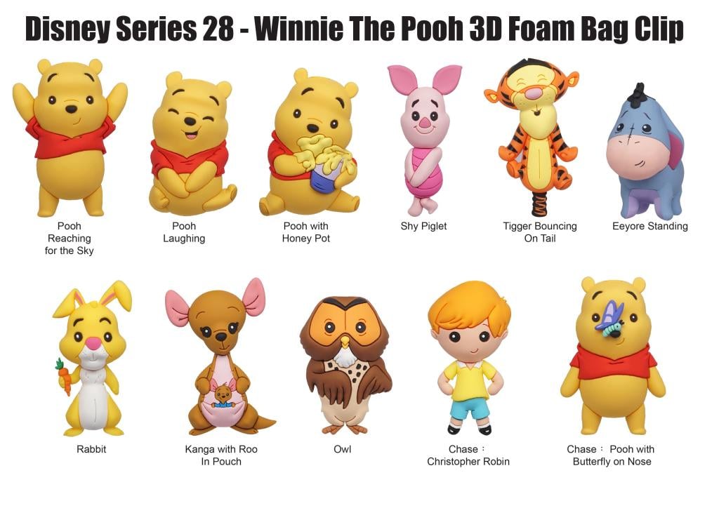 DISNEY - Winnie the Pooh - 3D Foam Bag Clip (Display 24 Pcs) - 2
