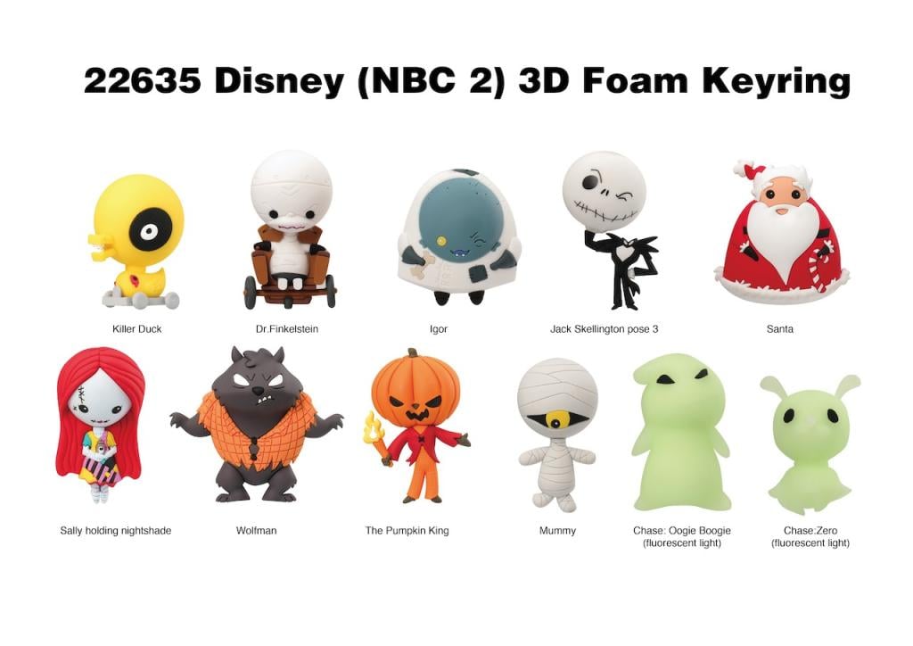 NIGHTMARE BEFORE CHRISTMAS Serie 2 - 3D Foam Bag Clip (Display 24 Pcs) - 2