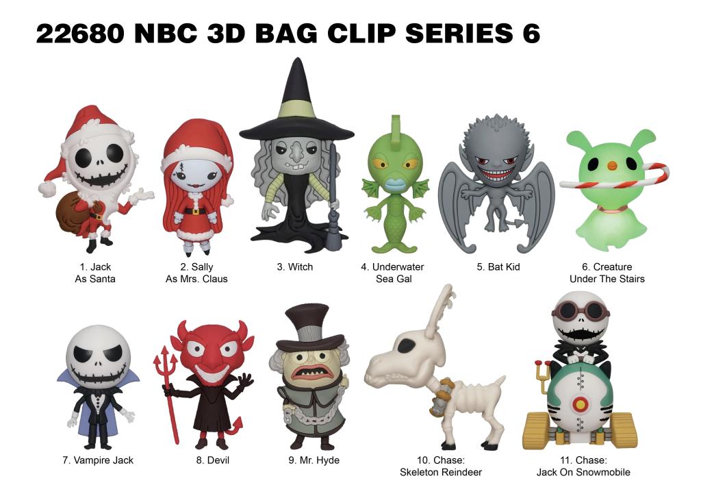 DISNEY - NBX - Series 6 - 3D Foam Bag Clip (Display 24 Pcs) - 2