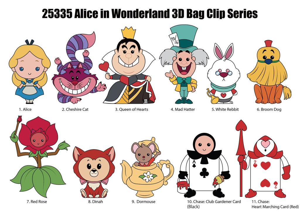 ALICE AU PAYS DES ... - Series 2 - 3D Foam Bag Clip (Display 24 Pcs) - 2