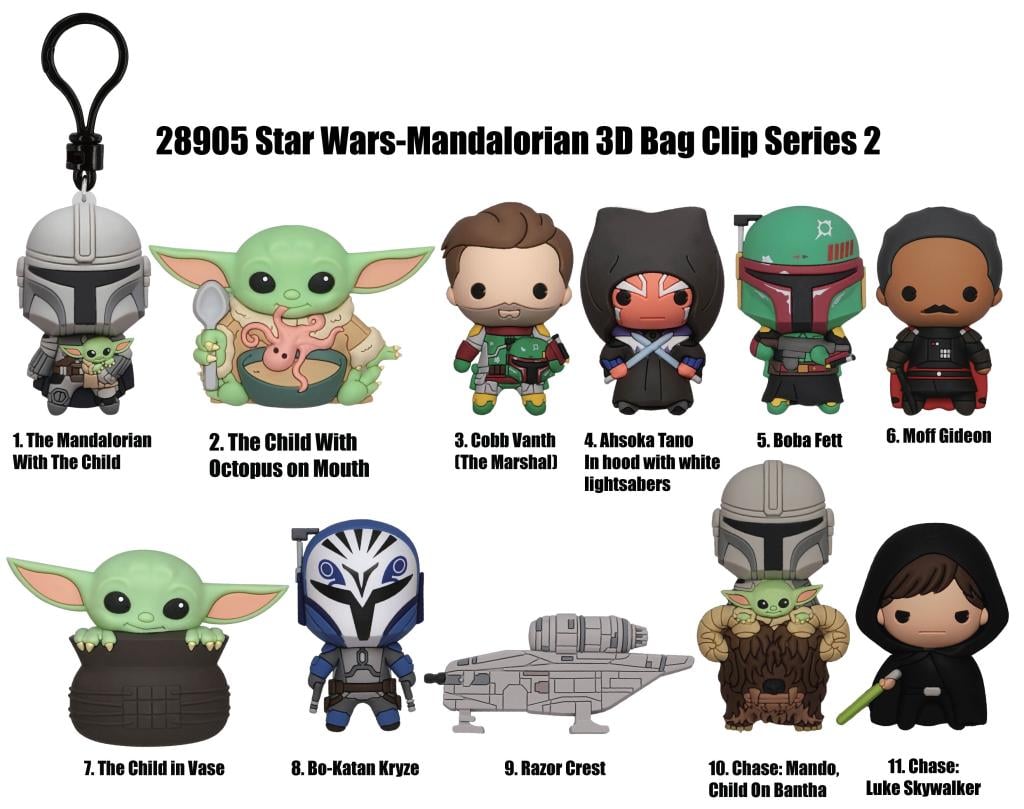 STAR WARS - Mandalorian Series 2 - 3D Foam Bag Clip (Display 24 Pcs) - 2