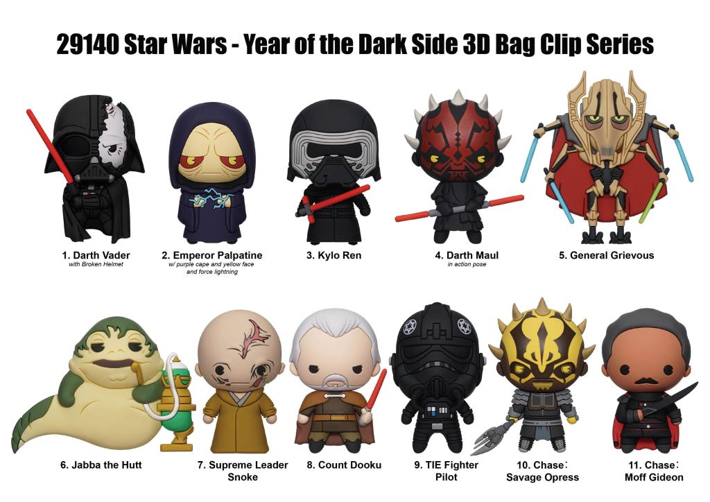 STAR WARS - Year of the Dark Side - 3D Foam Bag Clip (Display 24 Pcs) - 2