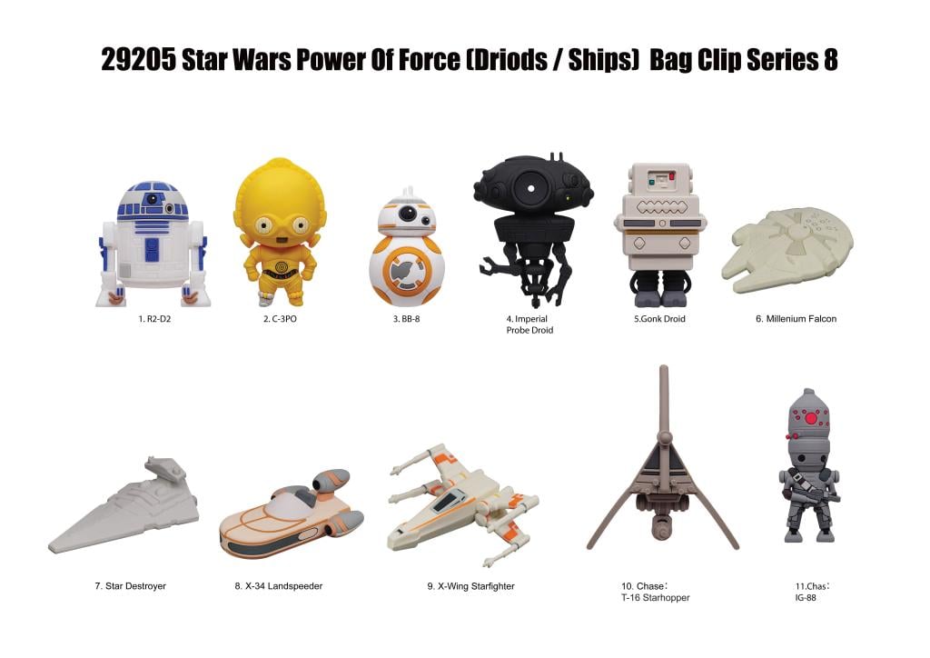 STAR WARS - Power of Force - 3D Foam Bag Clip (Display 24 Pcs) - 2
