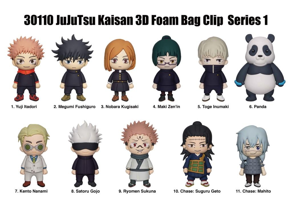 JUJUTSU KAISEN - Series 1 - 3D Foam Bag Clip (Display 24 Pcs) - 2