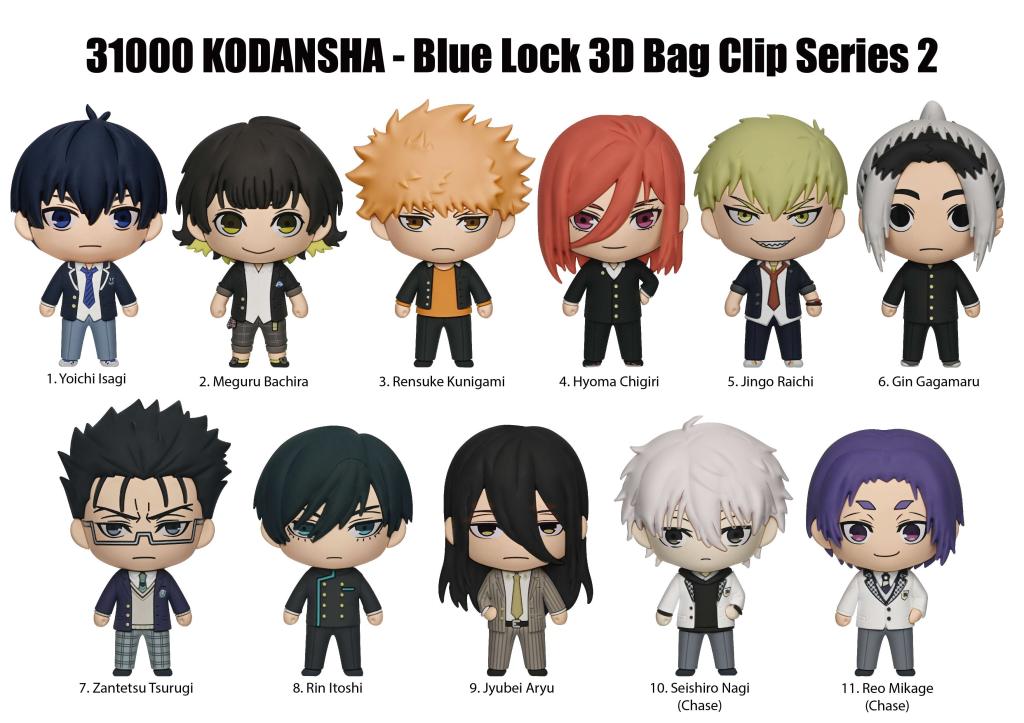 BLUE LOCK - Series 2 - 3D Foam Bag Clip (Display 24 Pcs) - 2