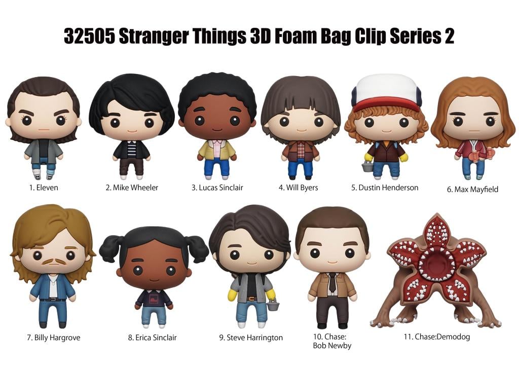 STRANGER THINGS - Series 2 - 3D Foam Bag Clip (Display 24 Pcs) - 2