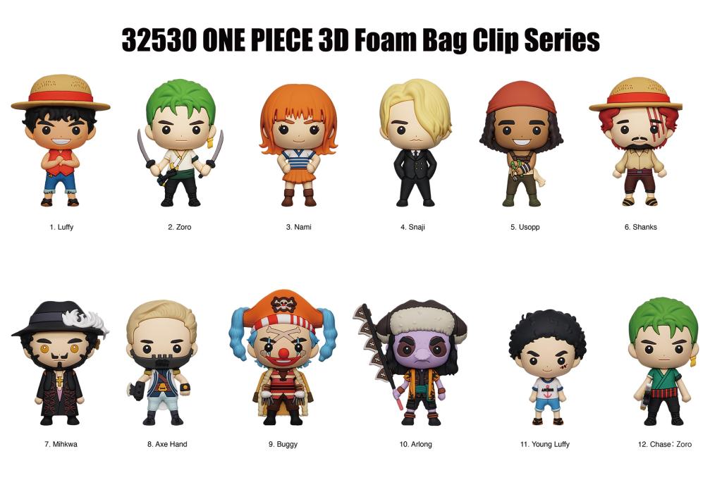 ONE PIECE - Series 1 - 3D Foam Bag Clip (Display 24 Pcs) - 2
