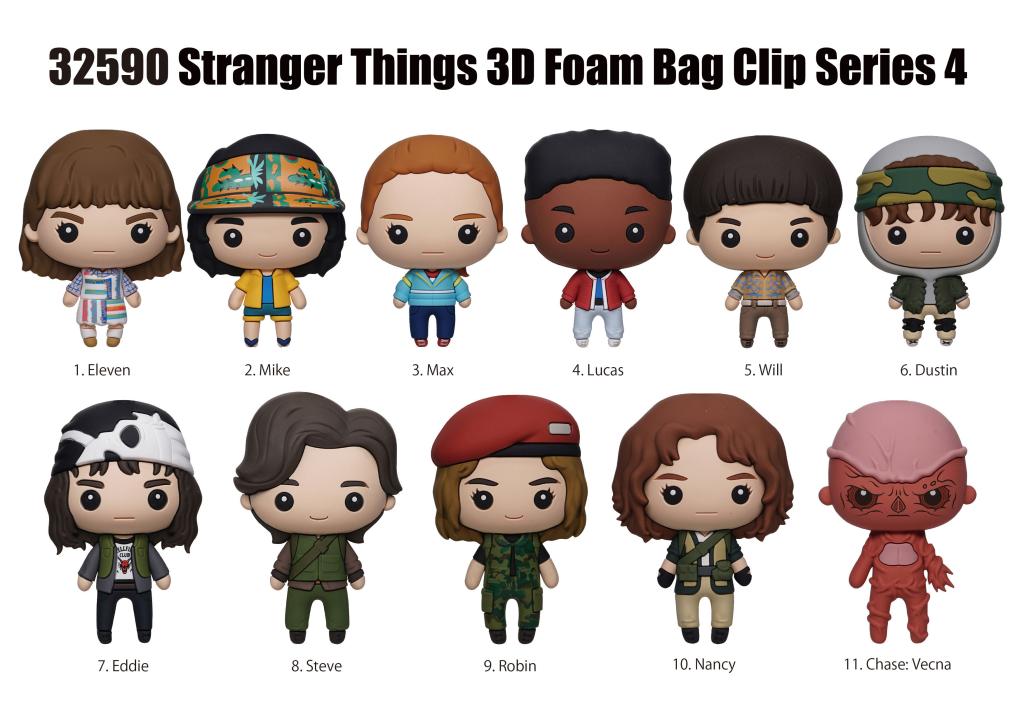 STRANGER THINGS - Series 4 - 3D Foam Bag Clip (Display 24 Pcs) - 2