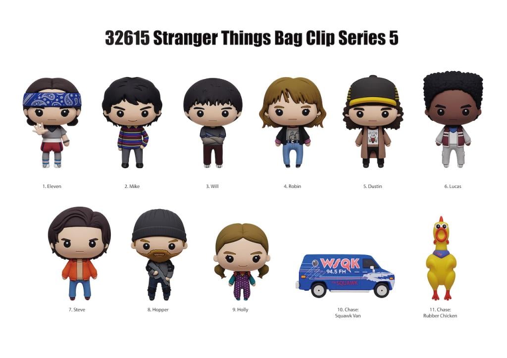 STRANGER THINGS - Series 5 - 3D Foam Bag Clip (Display 24 Pcs) - 3