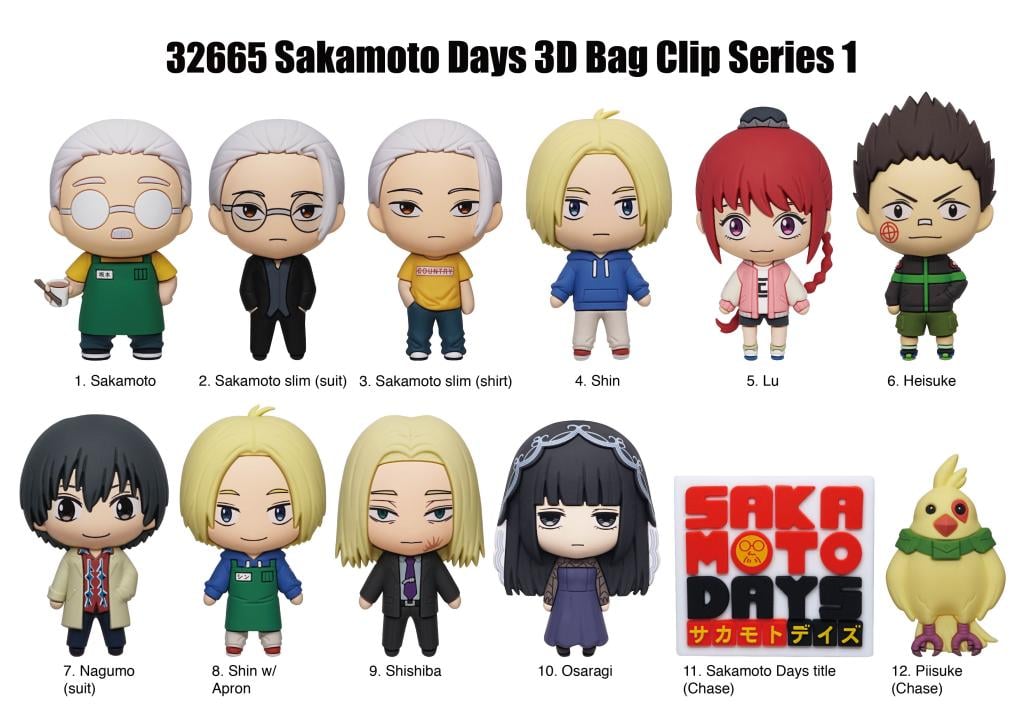 SAKAMOTO DAYS - Series 1 - 3D Foam Bag Clip (Display 24 Pcs) - 2
