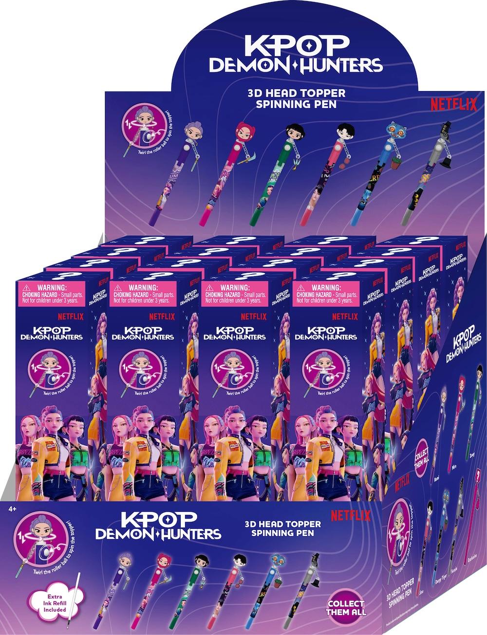 K-POP DEMON HUNTERS - Stylo rotatif 3D Head Topper (Display de 16 pcs) - 2