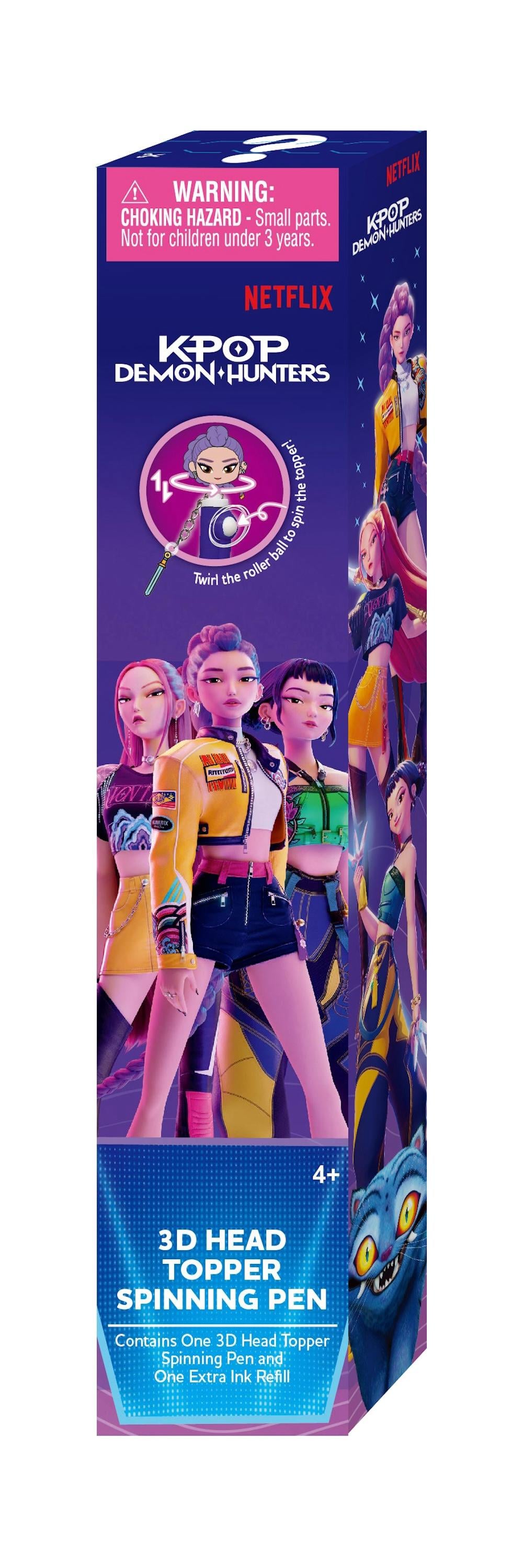 K-POP DEMON HUNTERS - Stylo rotatif 3D Head Topper (Display de 16 pcs) - 3