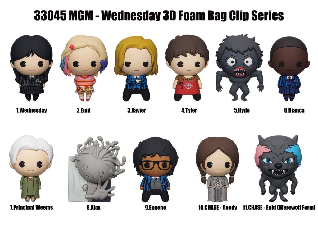 WEDNESDAY - Series 1 - 3D Foam Bag Clip (Display 24 Pcs) - 2