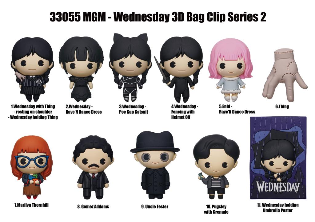 MERCREDI - Series 2 - 3D Foam Bag Clip (Display 24 Pcs) - 2