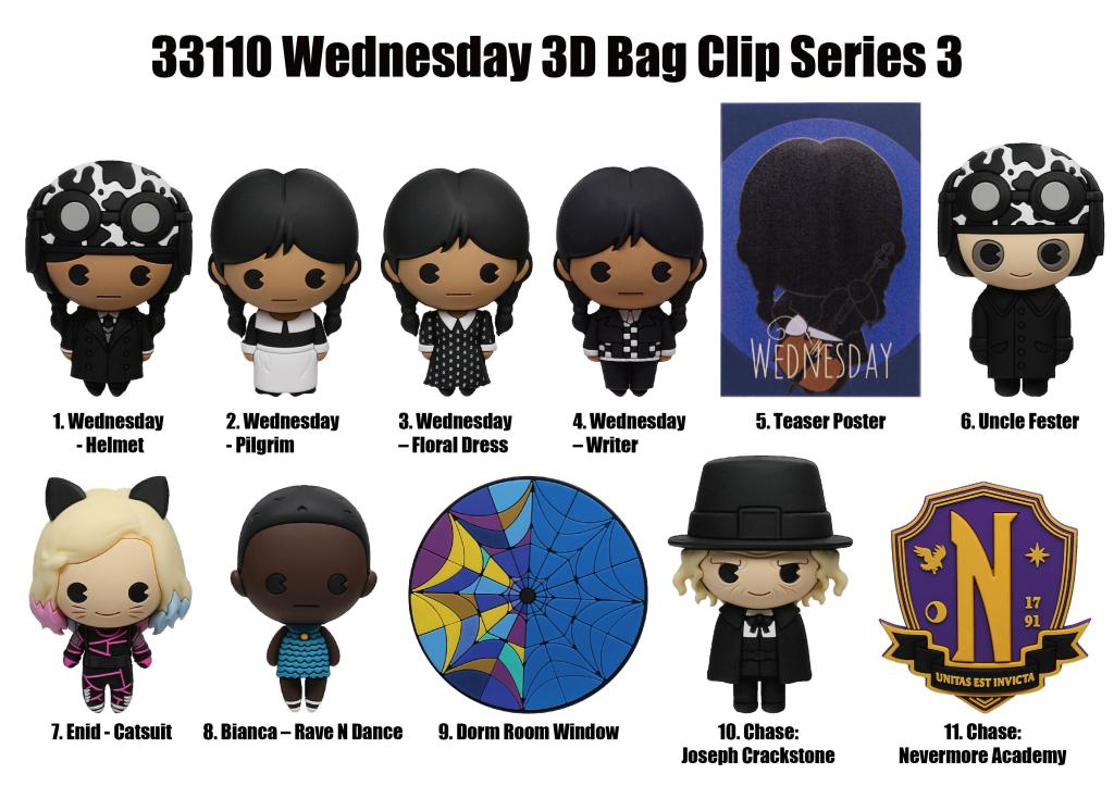 MERCREDI - Series 3 - 3D Foam Bag Clip (Display 24 Pcs) - 2