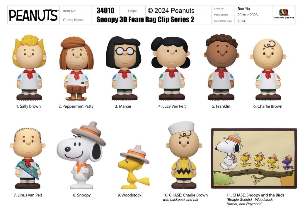 SNOOPY - Series 2 - 3D Foam Bag Clip (Display 24 Pcs) - 2