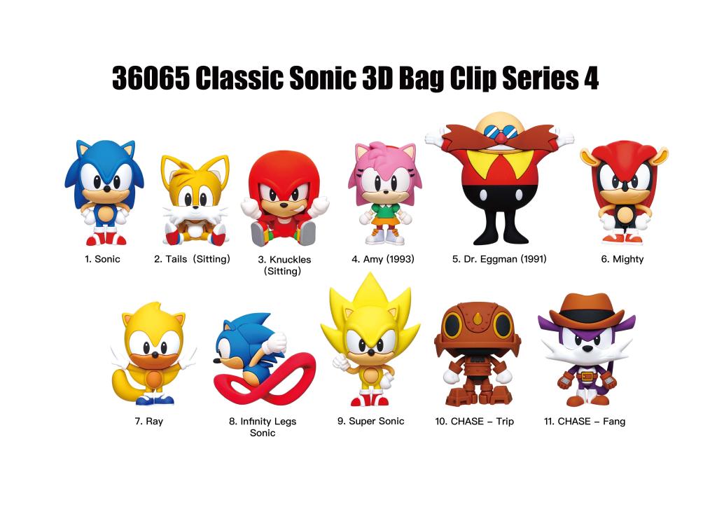 SONIC - Series 4 - 3D Foam Bag Clip (Display 24 Pcs) - 2