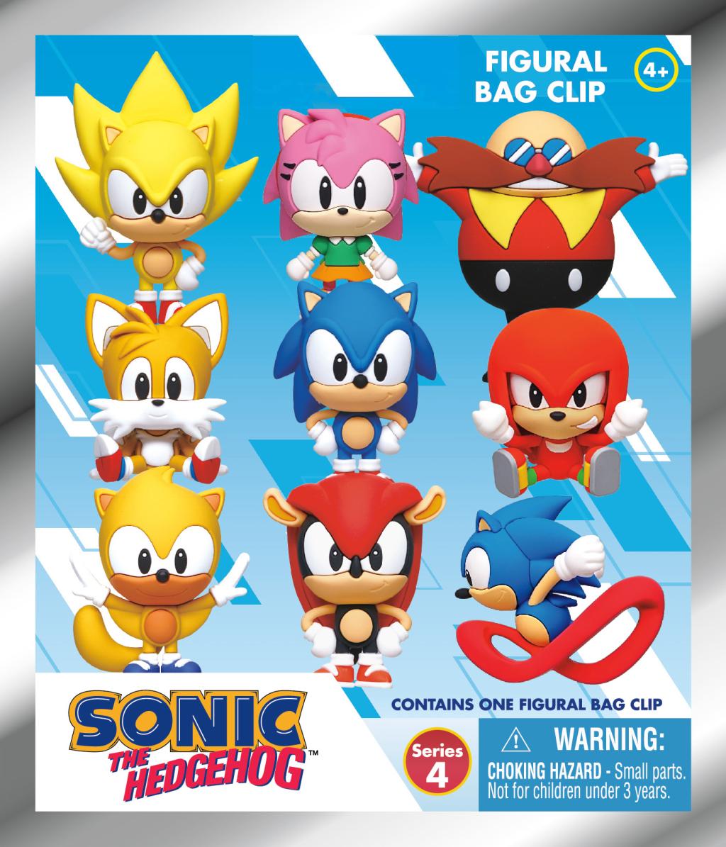 SONIC - Series 4 - 3D Foam Bag Clip (Display 24 Pcs) - 3