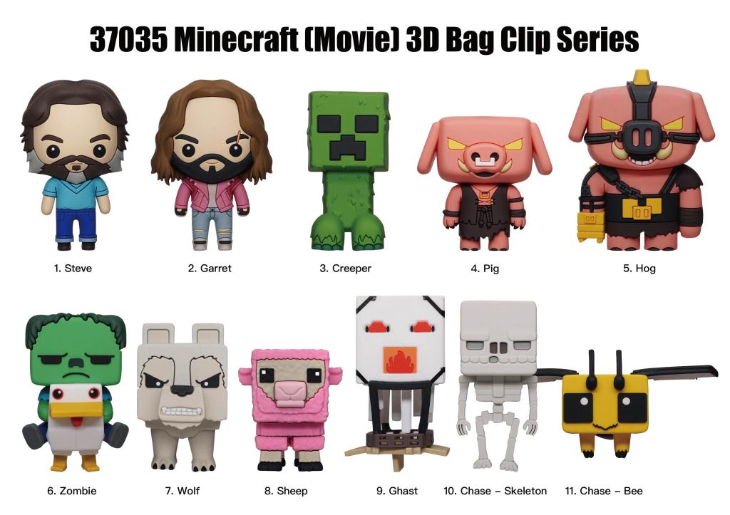MINECRAFT FILM - Series 1 - 3D Foam Bag Clip (Display 24 Pcs) - 2