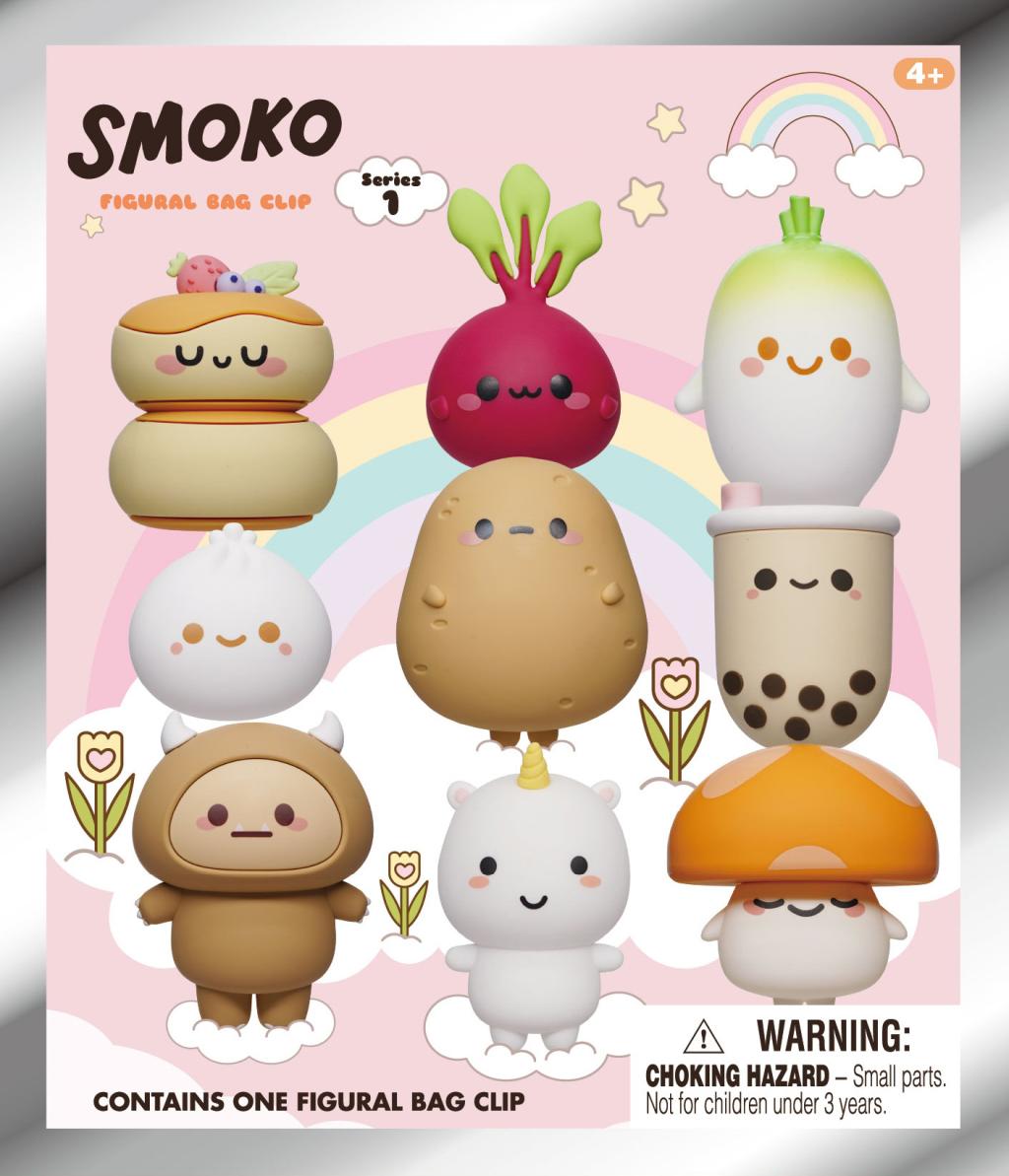 SMOKO - Series 1 - 3D Foam Bag Clip (Display 24 Pcs) - 3